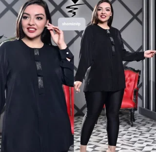 شومیز قواره دار نگین دار