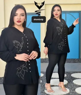 شومیز نگین پروانه ای